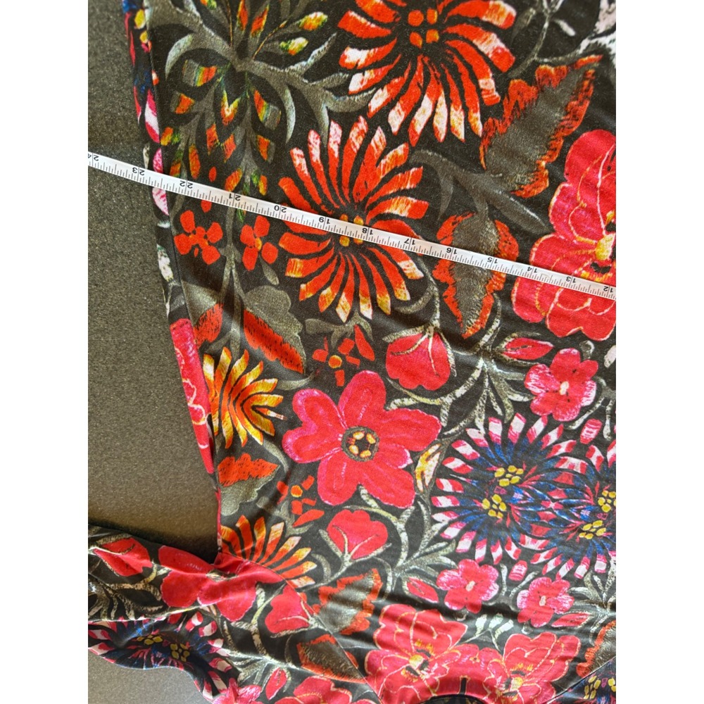 Free People New Romantics Red Floral Kaleidoscopic Tunic Dress Trapeze Sz. M - Picture 8 of 9